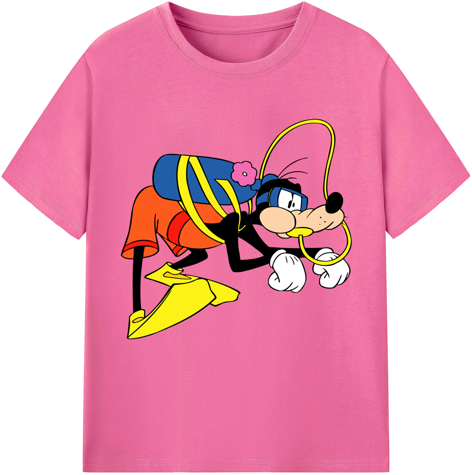 （画像用） ミッキーマウス Mickey Mouse レディースカジュアルプリントTシャツ（綿100％）